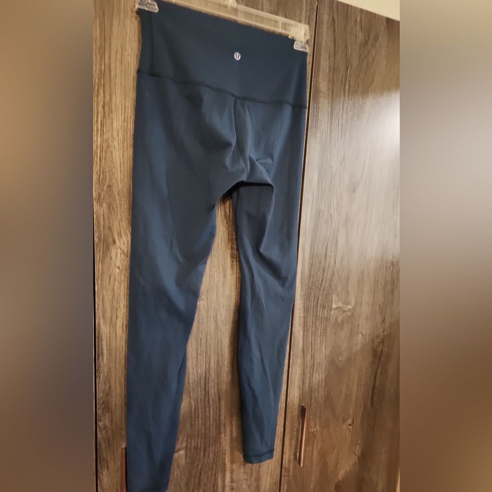 Lululemon Athletica Wunder Under Deep Blue Leggings Running Athleticwear
